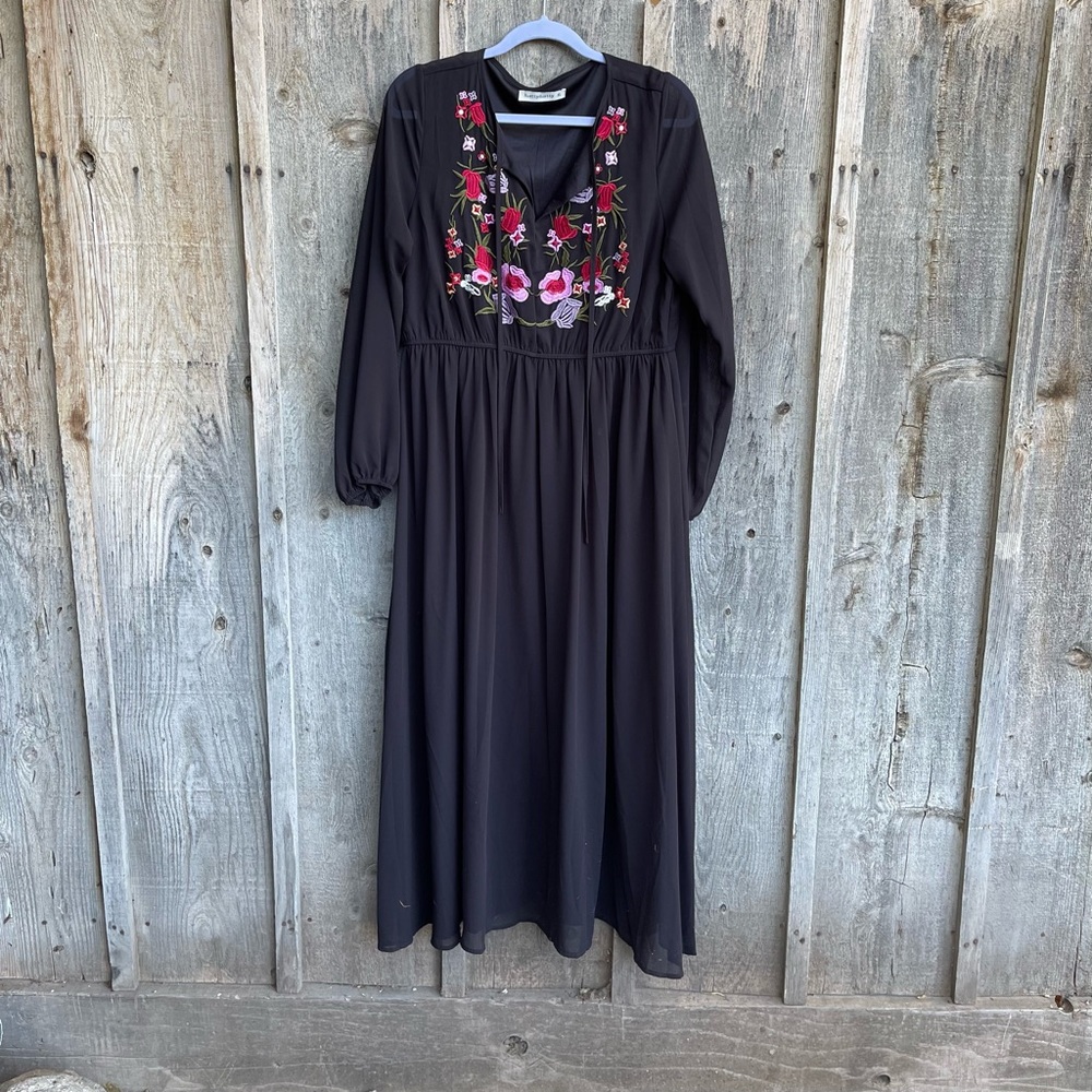 Black maxi dress